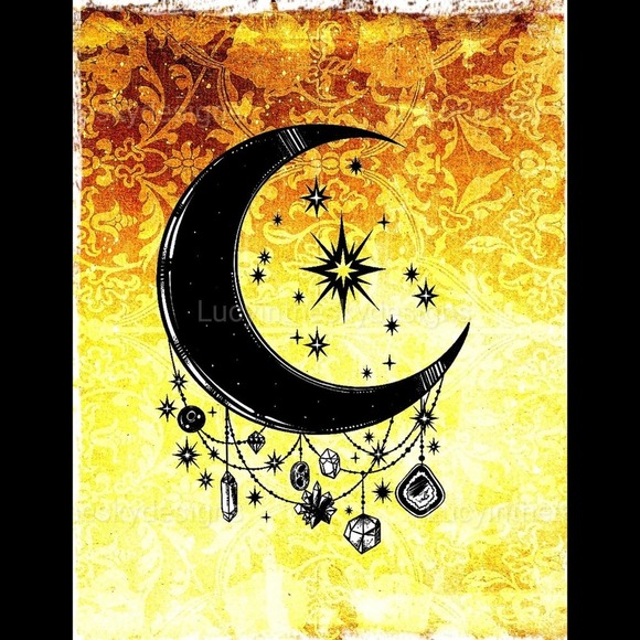 Gypsy Moon Colorful Celestial Art Print - Picture 2 of 5